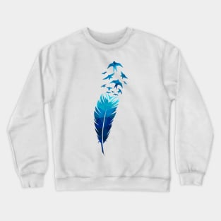 Bird feather illustration Crewneck Sweatshirt